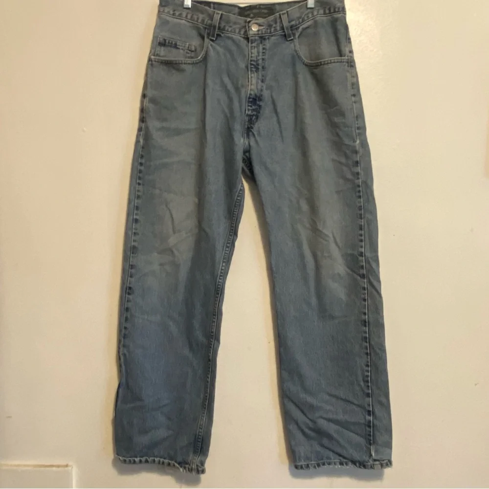 Levi’s Silver Tab‎ Men's Blue Jeans Distressed 33X32 Loose Fit Hole Back Pocket